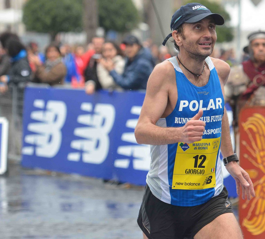 giorgio calcaterra durante la prima maratona di roma